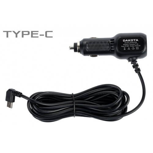 DAKOTA Traveller T-35 TYPE-C автомобільна зарядка в прикурювач 8-36v 3.5A 2шт USB + Type-C 3.4 метра для вантажних і легкових автомобілів