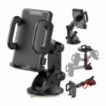 Автотримач для телефону DAKOTA AirLock Grip 360 на гелевій присосці, механічний затискач, 360°
