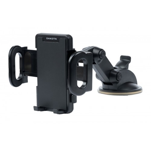 Автотримач для телефону DAKOTA AirLock Grip 360 на гелевій присосці, механічний затискач, 360°
