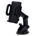 Автотримач для телефону DAKOTA AirLock Grip 360 на гелевій присосці, механічний затискач, 360°
