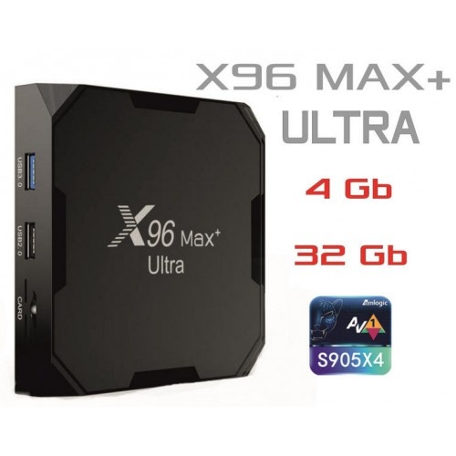 Популярная Смарт ТВ приставка X96 MAX+ ULTRA 4гб 32Гб S905X4 для просмотра фильмов телевидения серфинга в интернете
