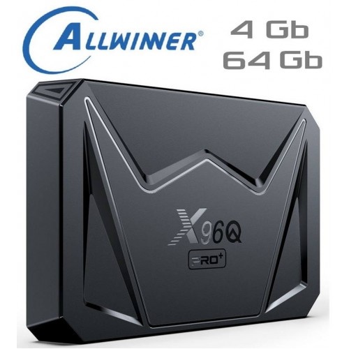 Нова модель Смарт ТВ приставки X96Q PRO + plus 4гб 64Гб Android 14 для перегляду фільмів, телебачення, серфінгу в інтернеті з голосовим пультом