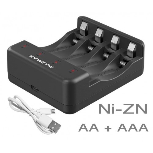 Зарядний пристрій для NiZN акумуляторів чотирьох канальний ААА/АА PujiMax PJ-Z4001