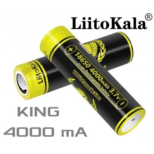 Высокоемкий аккумулятор LiitoKala KING 4000mAh 12A 18650 Li-Ion Высокоемкий аккумулятор LiitoKala KING 4000mAh 12A 18650 Li-Ion